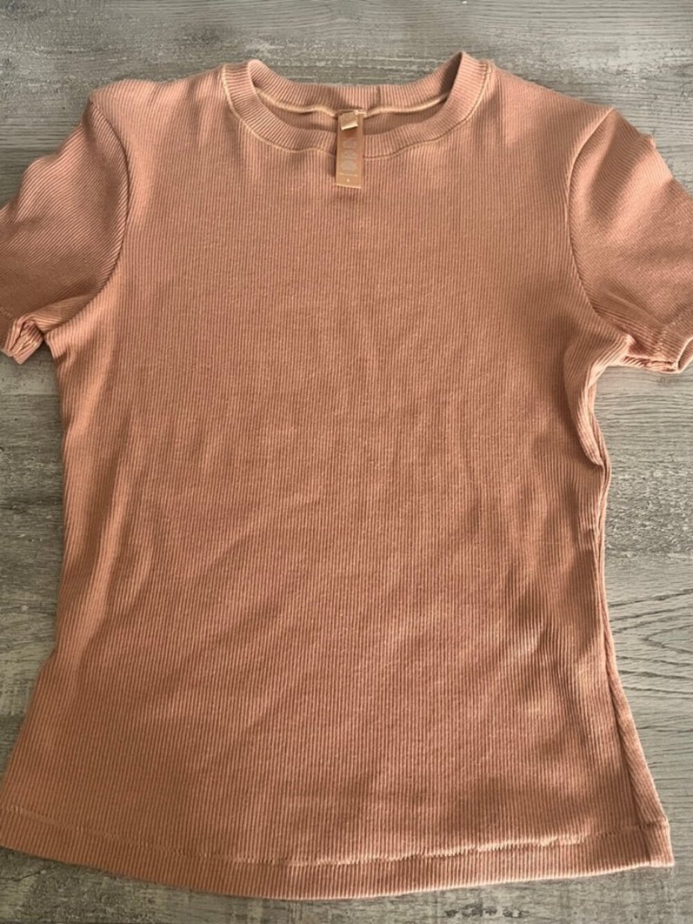Skims Cotton Rib Fitted T Shirt Size Small